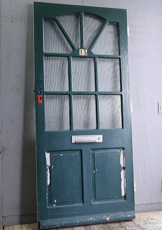 イギリス アンティーク ガラス入りドア 扉 建具 11416