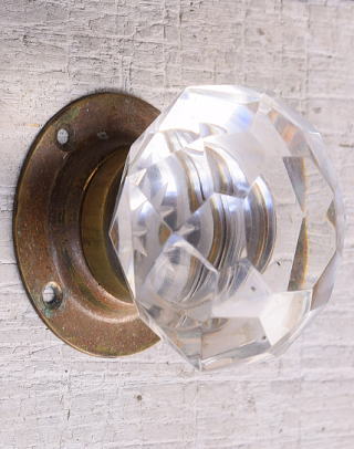 イギリス アンティーク アクリル製 ドアノブ 建具金物 11451