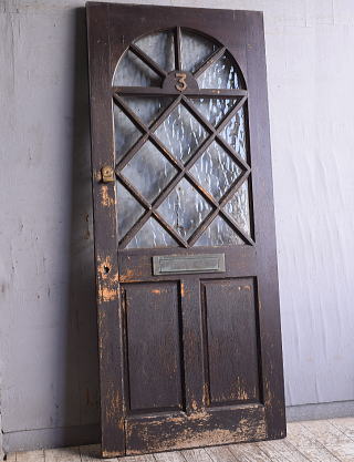 イギリス アンティーク ガラス入りドア 扉 建具 11462