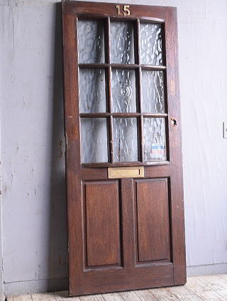 イギリス アンティーク ガラス入りドア 扉 建具 11472