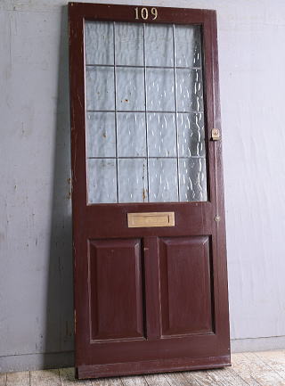 イギリス アンティーク ガラス入りドア 扉 建具 11481
