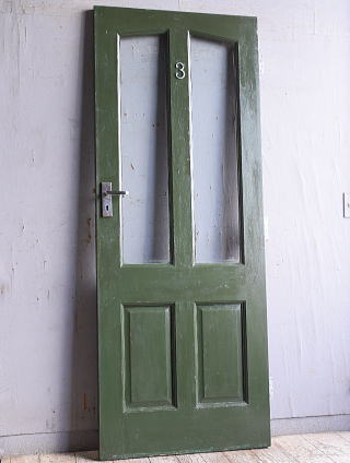 イギリス アンティーク ガラス入りドア 扉 建具 11496
