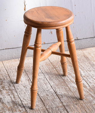 イギリス アンティーク家具 木製スツール　 椅子 11509