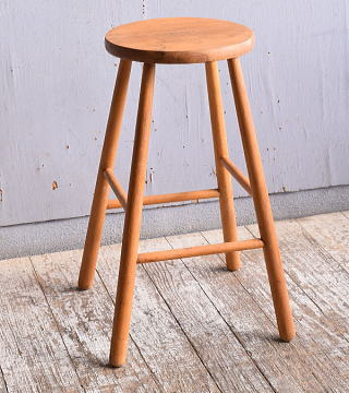 イギリス アンティーク家具 木製　ハイスツール　 椅子 11544