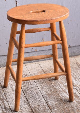 イギリス アンティーク家具 木製　スツール　 椅子 11547