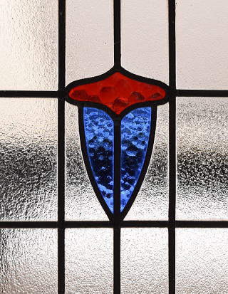 イギリス アンティーク ステンドグラス 幾何学 11606