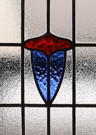 イギリス アンティーク ステンドグラス 幾何学 11608