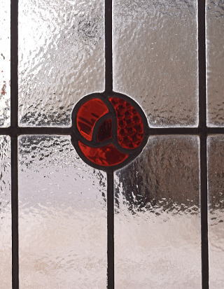 イギリス アンティーク ステンドグラス 幾何学 11620