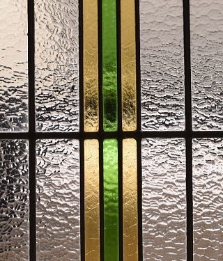 イギリス アンティーク ステンドグラス 幾何学 11621