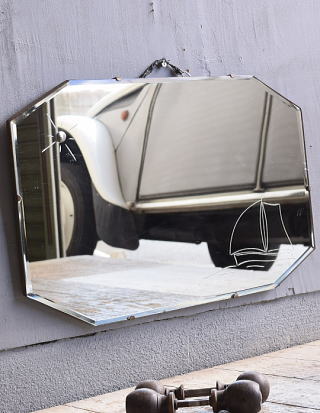 イギリス アンティーク　 壁掛けミラー 鏡　11647