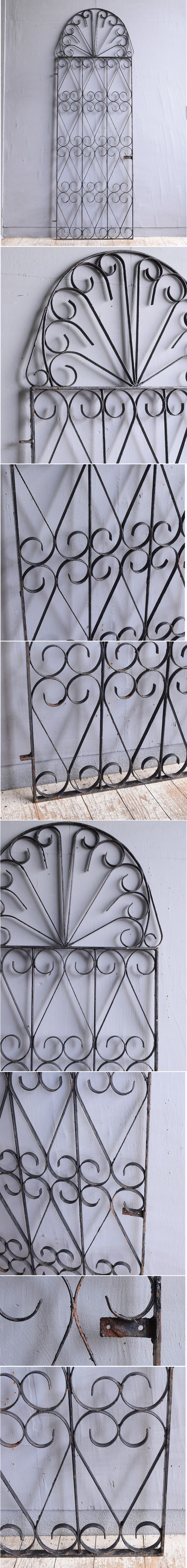イギリスアンティーク アイアンフェンス ゲート柵 ガーデニング 11668