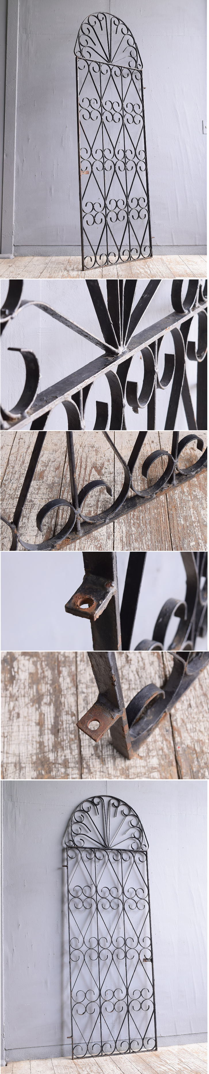 イギリスアンティーク アイアンフェンス ゲート柵 ガーデニング 11668