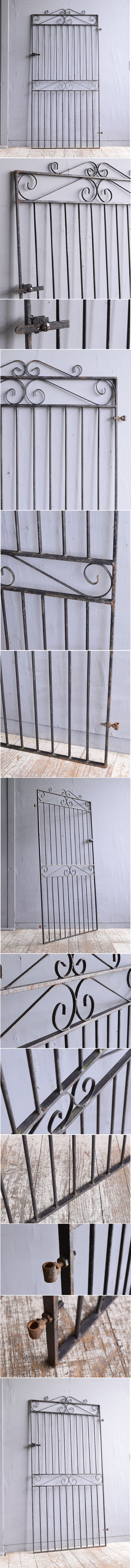 イギリスアンティーク アイアンフェンス ゲート柵 ガーデニング 11669