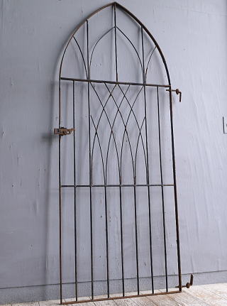 イギリスアンティーク アイアンフェンス ゲート柵 ガーデニング 11673