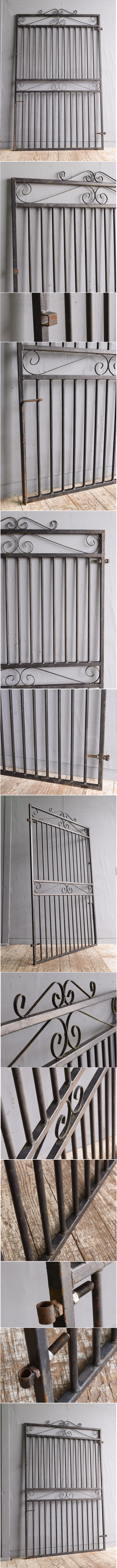 イギリスアンティーク アイアンフェンス ゲート柵 ガーデニング 11717