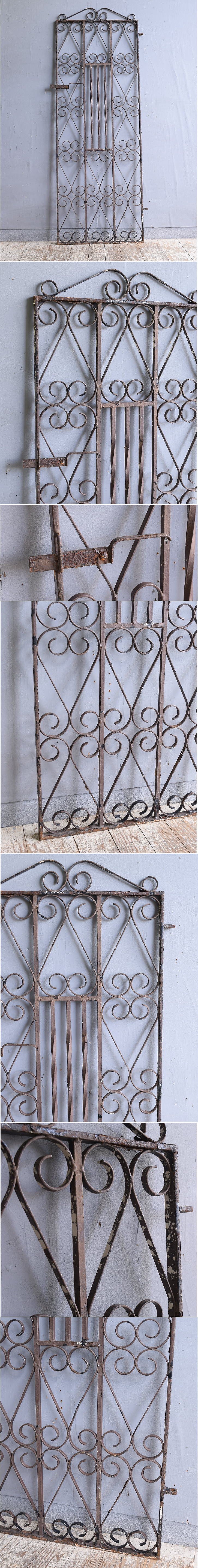 イギリスアンティーク アイアンフェンス ゲート柵 ガーデニング 11718