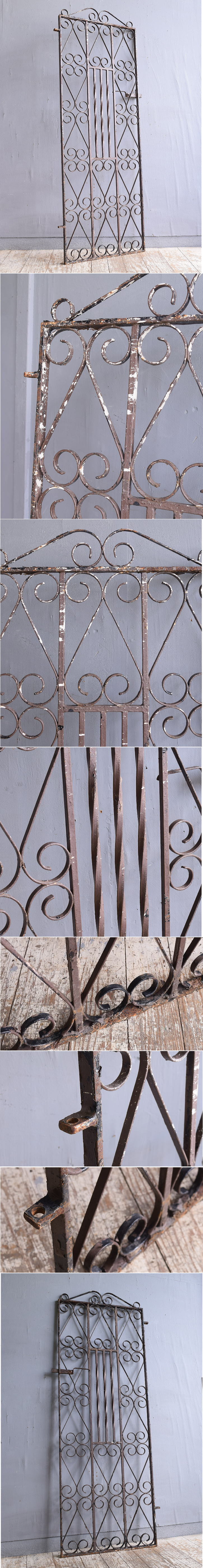 イギリスアンティーク アイアンフェンス ゲート柵 ガーデニング 11718