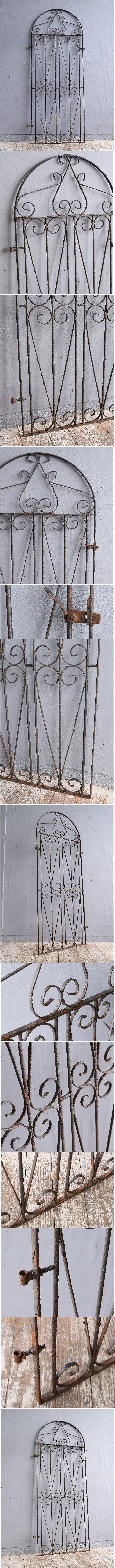 イギリスアンティーク アイアンフェンス ゲート柵 ガーデニング 11720