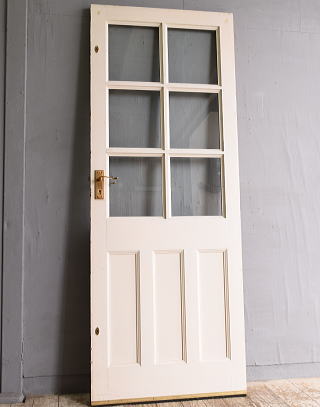 イギリス アンティーク ガラス入りドア 扉 建具 11732