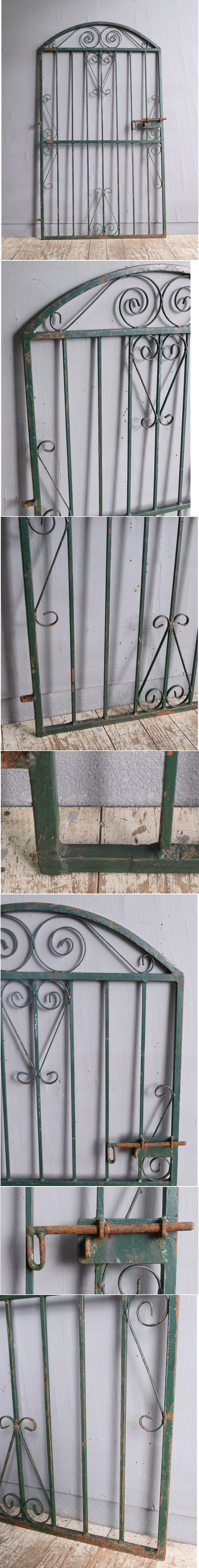 イギリスアンティーク アイアンフェンス ゲート柵 ガーデニング 11733