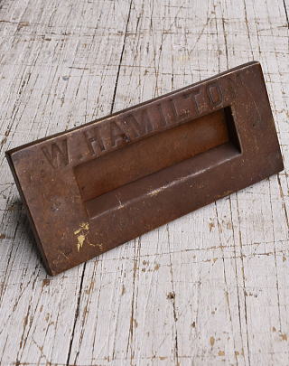 イギリス アンティーク レタースロット 郵便受け 建具金物 11789