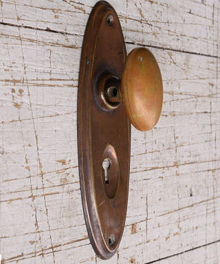 イギリス アンティーク 真鍮製 ドアノブ 建具金物 握り玉 11794