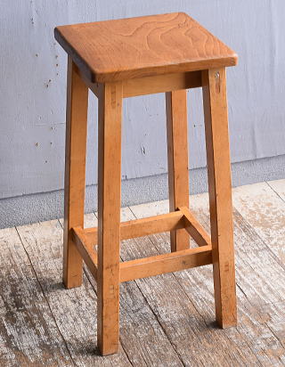 イギリス アンティーク家具 木製　ハイスツール　 椅子 11877