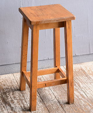イギリス アンティーク家具 木製　ハイスツール　 椅子 11880