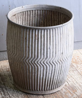 イギリス　アンティーク　ブリキ製　ウォッシングタブ ディスプレイ ガーデニング 11881