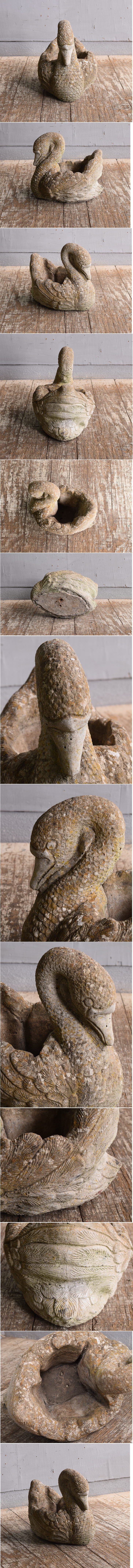 イギリス　アンティーク　セメント製　プランター　植木鉢　11957