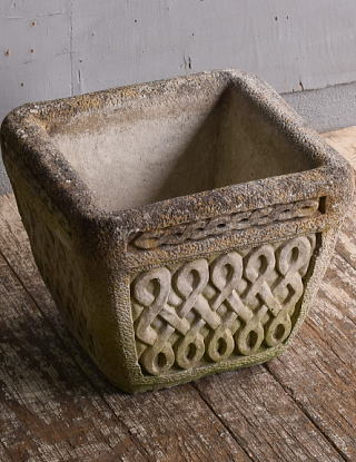 イギリス　アンティーク　セメント製　プランター　植木鉢　1195