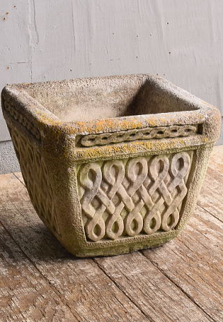 イギリス　アンティーク　セメント製　プランター　植木鉢　11959