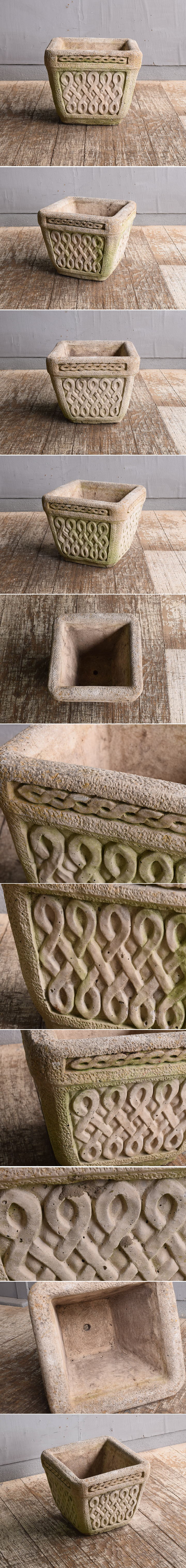 イギリス　アンティーク　セメント製　プランター　植木鉢　11959