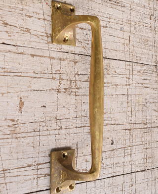 イギリス アンティーク 真鍮 ドアハンドル 建具金物 取っ手　11971