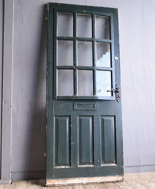イギリス アンティーク ガラス入りドア 扉 建具 12016