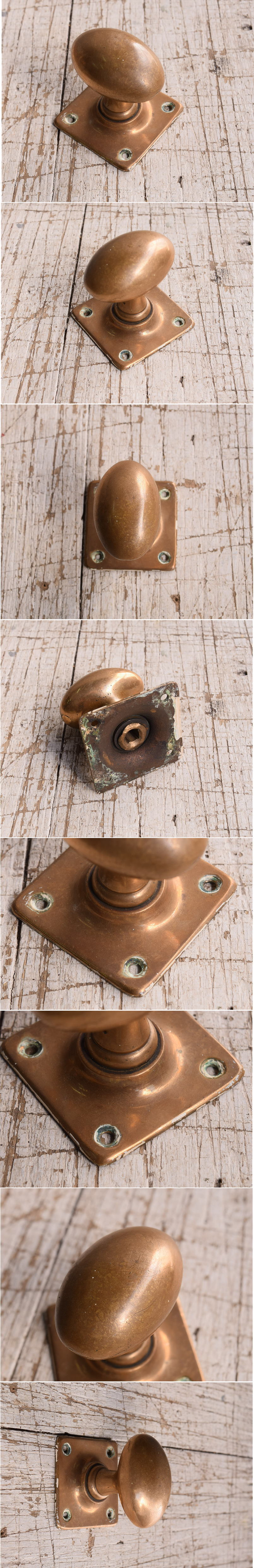 イギリス アンティーク 真鍮製 ドアノブ 建具金物 12020