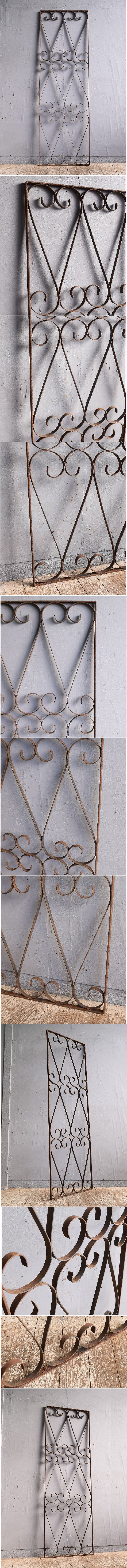 イギリスアンティーク アイアンフェンス ゲート柵 ガーデニング 12032