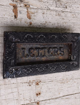 イギリス アンティーク レタースロット 郵便受け 建具金物 12144