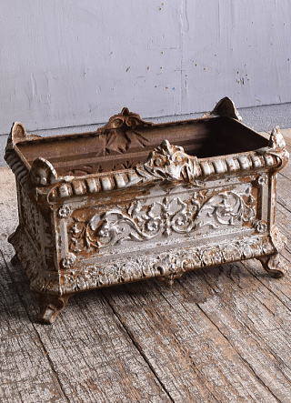 フレンチ アンティーク 鉄製 プランター 植木鉢 12179