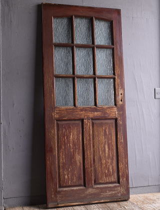 イギリス アンティーク ガラス入りドア 扉 建具 12297