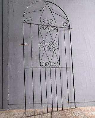 イギリスアンティーク アイアンフェンス ゲート柵 ガーデニング 12373