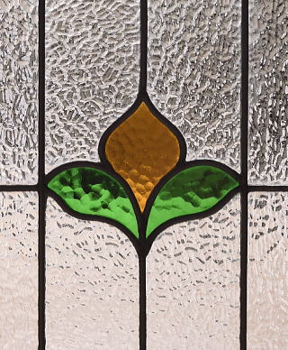 イギリス アンティーク ステンドグラス 幾何学 12386