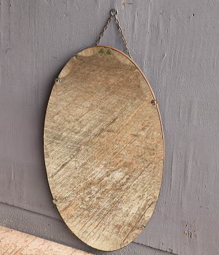 イギリス アンティーク　 壁掛けミラー 鏡　12411