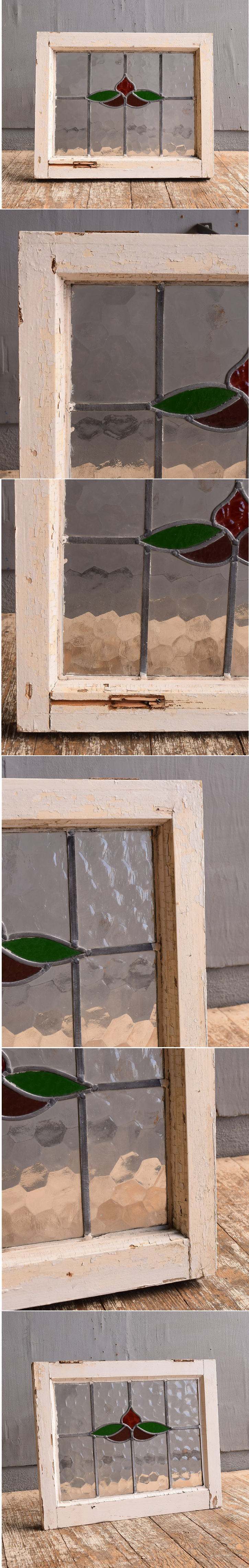 イギリス アンティーク ステンドグラス 幾何学 12468