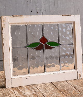 イギリス アンティーク ステンドグラス 幾何学 12468