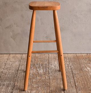 イギリス アンティーク家具 木製 ハイスツール 椅子 12882