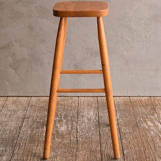 イギリス アンティーク家具 木製 ハイスツール 椅子 12883