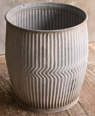 イギリス　アンティーク　ブリキ製　ウォッシングタブ ディスプレイ ガーデニング 12890