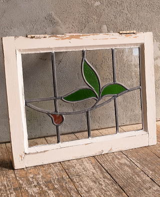 イギリス アンティーク ステンドグラス 幾何学 12926