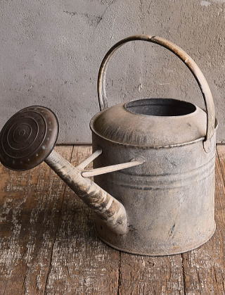 イギリス アンティーク ブリキ製 ジョウロ ガーデニング 13063